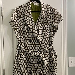 Cato size 22w cream and brown dress. Double breasted buttons